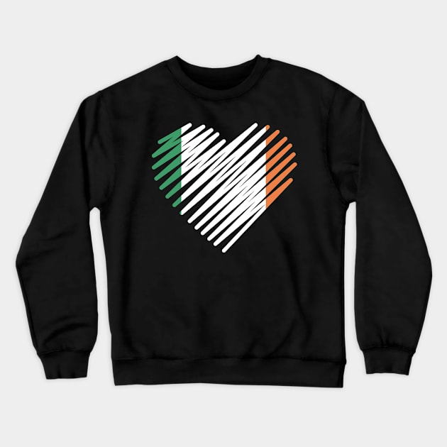 Love Ireland Heart Irish Shirt Irish Roots Crewneck Sweatshirt by Tracy